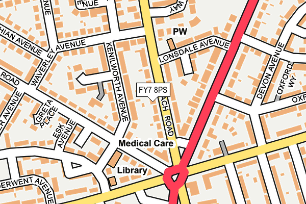 FY7 8PS map - OS OpenMap – Local (Ordnance Survey) FY7 8PS map - OS OpenMap – Local (Ordnance Survey)