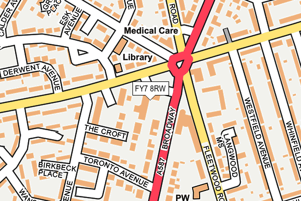 FY7 8RW map - OS OpenMap – Local (Ordnance Survey) FY7 8RW map - OS OpenMap – Local (Ordnance Survey)