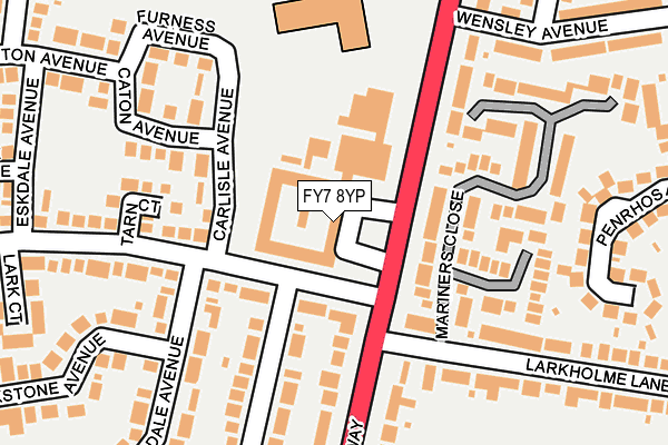 FY7 8YP map - OS OpenMap – Local (Ordnance Survey) FY7 8YP map - OS OpenMap – Local (Ordnance Survey)