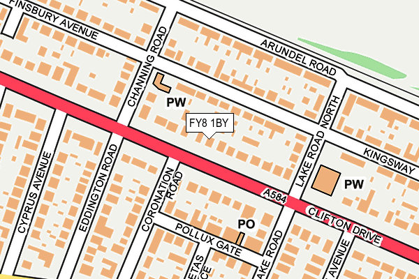 FY8 1BY map - OS OpenMap – Local (Ordnance Survey) FY8 1BY map - OS OpenMap – Local (Ordnance Survey)