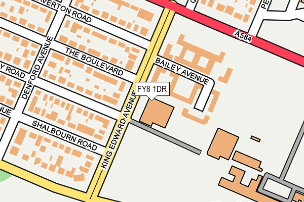 FY8 1DR map - OS OpenMap – Local (Ordnance Survey) FY8 1DR map - OS OpenMap – Local (Ordnance Survey)