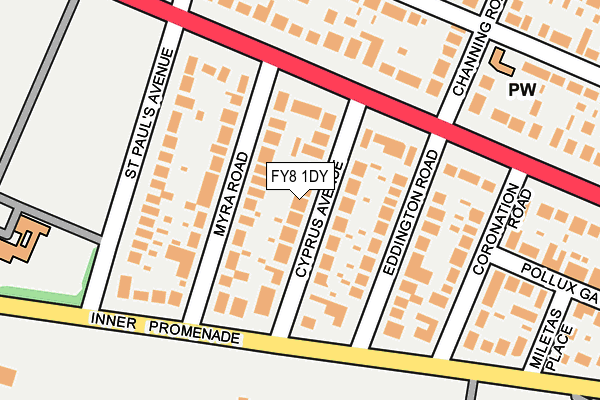 FY8 1DY map - OS OpenMap – Local (Ordnance Survey) FY8 1DY map - OS OpenMap – Local (Ordnance Survey)