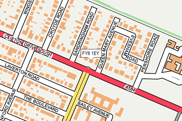 FY8 1EY map - OS OpenMap – Local (Ordnance Survey) FY8 1EY map - OS OpenMap – Local (Ordnance Survey)