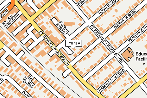 FY8 1FA map - OS OpenMap – Local (Ordnance Survey) FY8 1FA map - OS OpenMap – Local (Ordnance Survey)