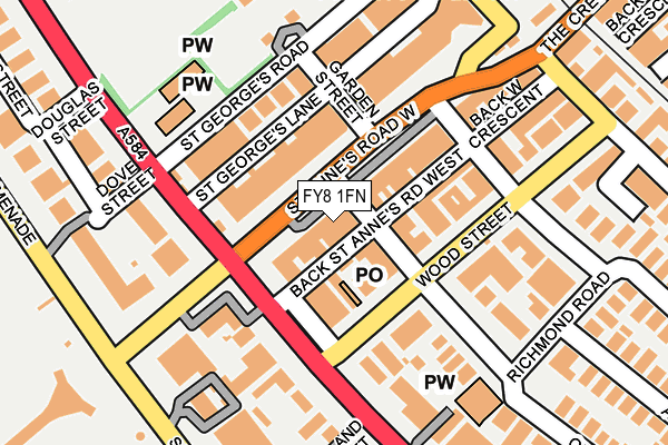 FY8 1FN map - OS OpenMap – Local (Ordnance Survey) FY8 1FN map - OS OpenMap – Local (Ordnance Survey)