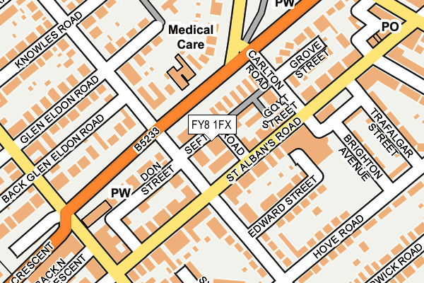 FY8 1FX map - OS OpenMap – Local (Ordnance Survey) FY8 1FX map - OS OpenMap – Local (Ordnance Survey)