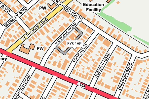FY8 1HP map - OS OpenMap – Local (Ordnance Survey) FY8 1HP map - OS OpenMap – Local (Ordnance Survey)