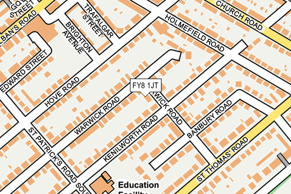 FY8 1JT map - OS OpenMap – Local (Ordnance Survey) FY8 1JT map - OS OpenMap – Local (Ordnance Survey)
