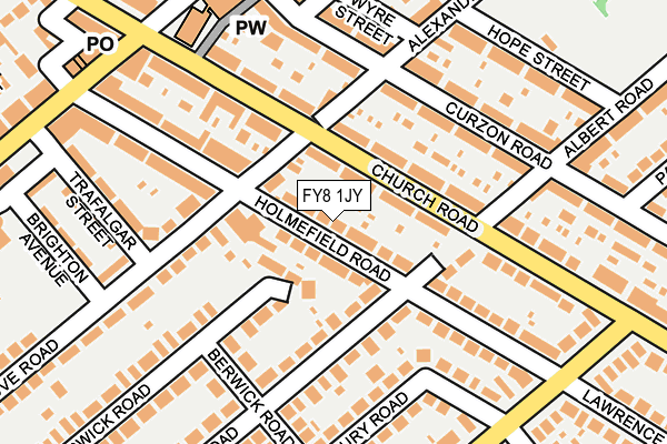 FY8 1JY map - OS OpenMap – Local (Ordnance Survey) FY8 1JY map - OS OpenMap – Local (Ordnance Survey)