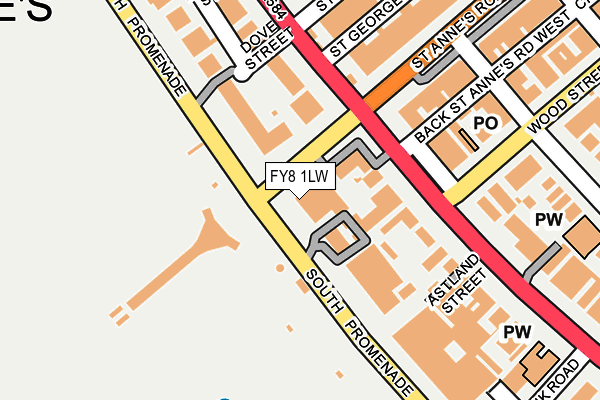 FY8 1LW map - OS OpenMap – Local (Ordnance Survey) FY8 1LW map - OS OpenMap – Local (Ordnance Survey)