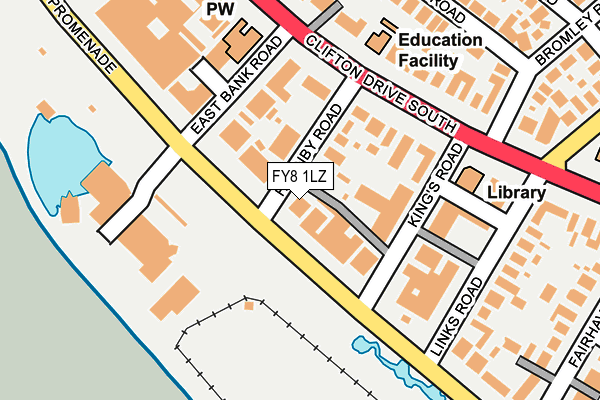 FY8 1LZ map - OS OpenMap – Local (Ordnance Survey) FY8 1LZ map - OS OpenMap – Local (Ordnance Survey)