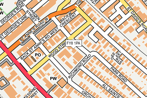 FY8 1PA map - OS OpenMap – Local (Ordnance Survey) FY8 1PA map - OS OpenMap – Local (Ordnance Survey)