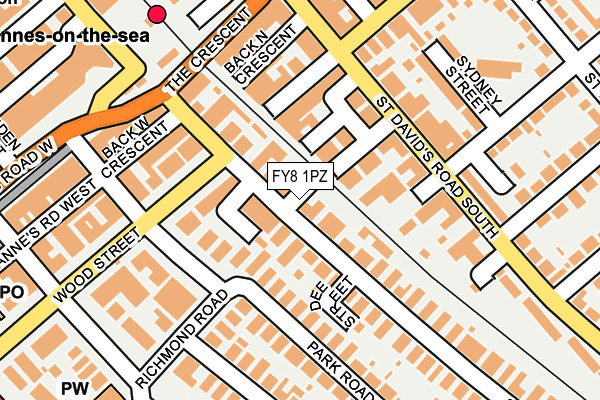 FY8 1PZ map - OS OpenMap – Local (Ordnance Survey) FY8 1PZ map - OS OpenMap – Local (Ordnance Survey)