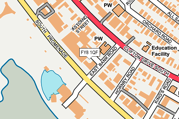 FY8 1QF map - OS OpenMap – Local (Ordnance Survey) FY8 1QF map - OS OpenMap – Local (Ordnance Survey)