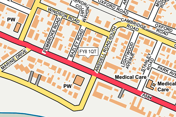 FY8 1QT map - OS OpenMap – Local (Ordnance Survey) FY8 1QT map - OS OpenMap – Local (Ordnance Survey)