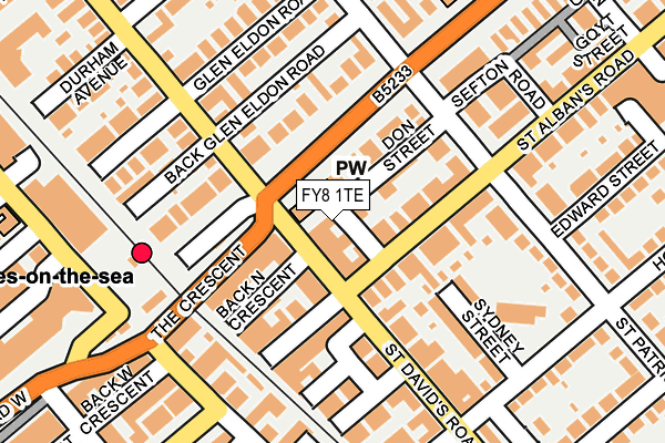 FY8 1TE map - OS OpenMap – Local (Ordnance Survey) FY8 1TE map - OS OpenMap – Local (Ordnance Survey)