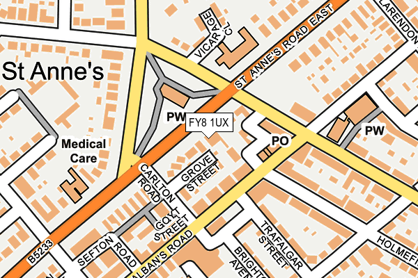 FY8 1UX map - OS OpenMap – Local (Ordnance Survey) FY8 1UX map - OS OpenMap – Local (Ordnance Survey)