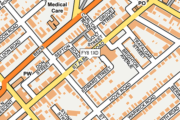 FY8 1XD map - OS OpenMap – Local (Ordnance Survey) FY8 1XD map - OS OpenMap – Local (Ordnance Survey)