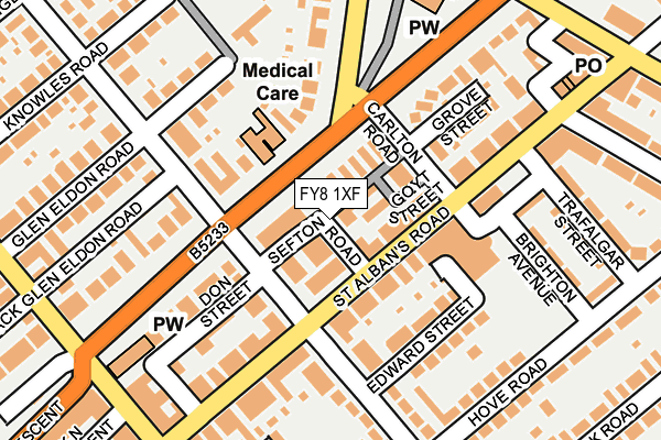 FY8 1XF map - OS OpenMap – Local (Ordnance Survey) FY8 1XF map - OS OpenMap – Local (Ordnance Survey)