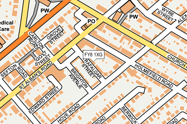 FY8 1XG map - OS OpenMap – Local (Ordnance Survey) FY8 1XG map - OS OpenMap – Local (Ordnance Survey)