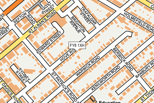 FY8 1XH map - OS OpenMap – Local (Ordnance Survey) FY8 1XH map - OS OpenMap – Local (Ordnance Survey)