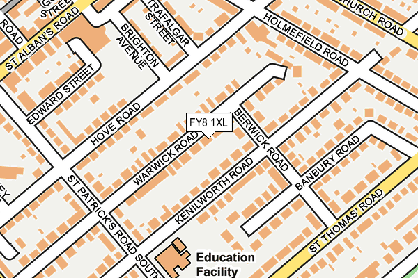 FY8 1XL map - OS OpenMap – Local (Ordnance Survey)