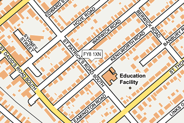 FY8 1XN map - OS OpenMap – Local (Ordnance Survey) FY8 1XN map - OS OpenMap – Local (Ordnance Survey)