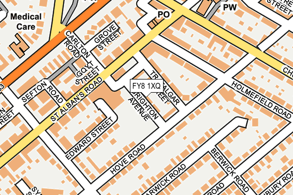 FY8 1XQ map - OS OpenMap – Local (Ordnance Survey) FY8 1XQ map - OS OpenMap – Local (Ordnance Survey)
