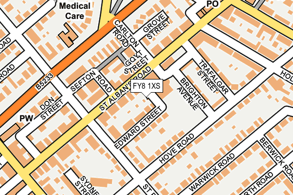 FY8 1XS map - OS OpenMap – Local (Ordnance Survey) FY8 1XS map - OS OpenMap – Local (Ordnance Survey)