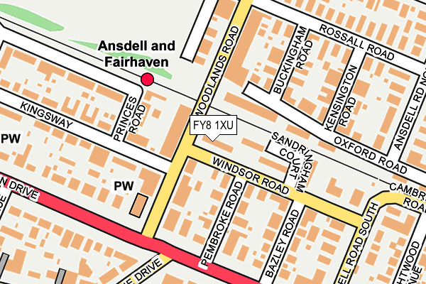 FY8 1XU map - OS OpenMap – Local (Ordnance Survey) FY8 1XU map - OS OpenMap – Local (Ordnance Survey)