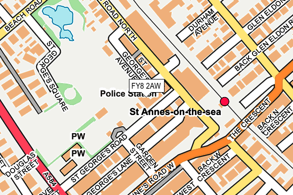 FY8 2AW map - OS OpenMap – Local (Ordnance Survey) FY8 2AW map - OS OpenMap – Local (Ordnance Survey)