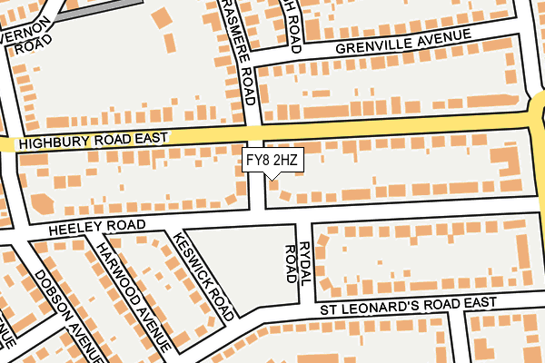 FY8 2HZ map - OS OpenMap – Local (Ordnance Survey) FY8 2HZ map - OS OpenMap – Local (Ordnance Survey)