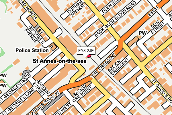 FY8 2JE map - OS OpenMap – Local (Ordnance Survey) FY8 2JE map - OS OpenMap – Local (Ordnance Survey)