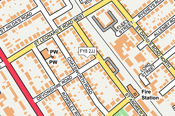 FY8 2JJ map - OS OpenMap – Local (Ordnance Survey) FY8 2JJ map - OS OpenMap – Local (Ordnance Survey)