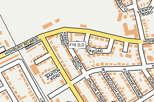 FY8 2LQ map - OS OpenMap – Local (Ordnance Survey) FY8 2LQ map - OS OpenMap – Local (Ordnance Survey)