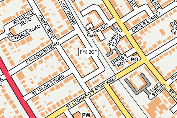 FY8 2QF map - OS OpenMap – Local (Ordnance Survey) FY8 2QF map - OS OpenMap – Local (Ordnance Survey)