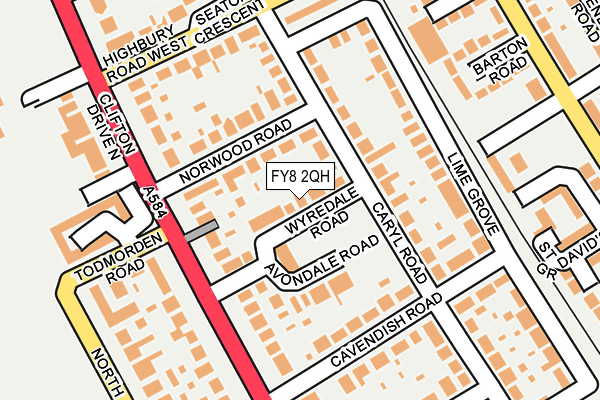 FY8 2QH map - OS OpenMap – Local (Ordnance Survey) FY8 2QH map - OS OpenMap – Local (Ordnance Survey)