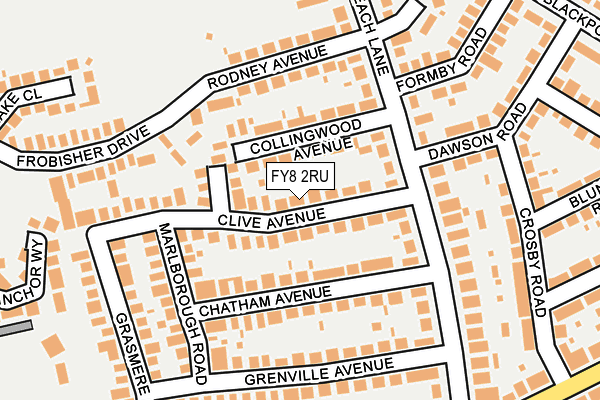 FY8 2RU map - OS OpenMap – Local (Ordnance Survey) FY8 2RU map - OS OpenMap – Local (Ordnance Survey)