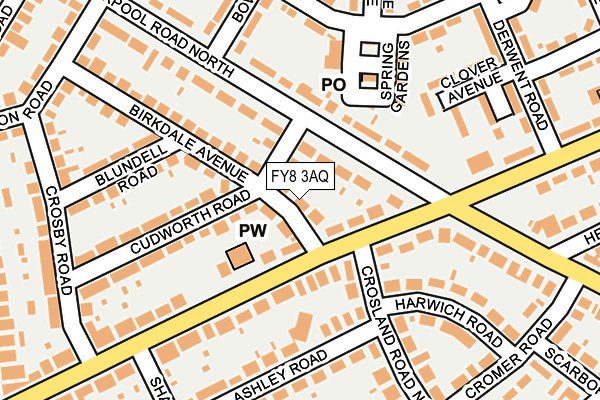 FY8 3AQ map - OS OpenMap – Local (Ordnance Survey) FY8 3AQ map - OS OpenMap – Local (Ordnance Survey)