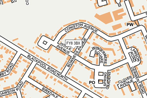 FY8 3BX map - OS OpenMap – Local (Ordnance Survey) FY8 3BX map - OS OpenMap – Local (Ordnance Survey)