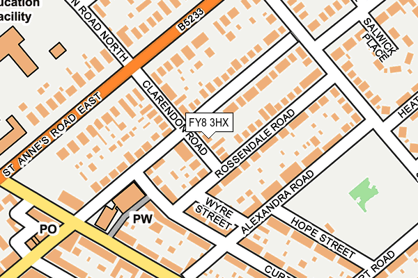 FY8 3HX map - OS OpenMap – Local (Ordnance Survey) FY8 3HX map - OS OpenMap – Local (Ordnance Survey)