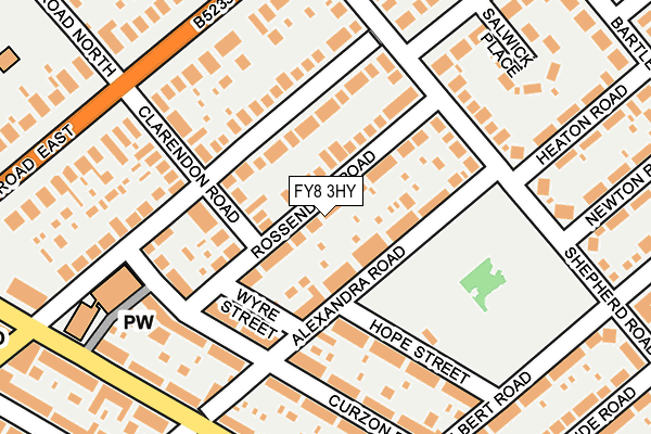 FY8 3HY map - OS OpenMap – Local (Ordnance Survey) FY8 3HY map - OS OpenMap – Local (Ordnance Survey)