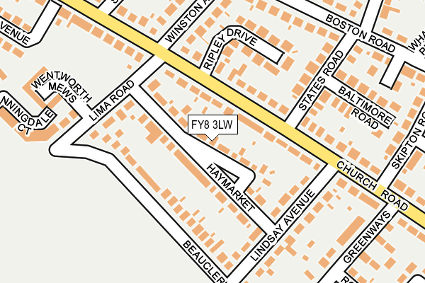FY8 3LW map - OS OpenMap – Local (Ordnance Survey) FY8 3LW map - OS OpenMap – Local (Ordnance Survey)