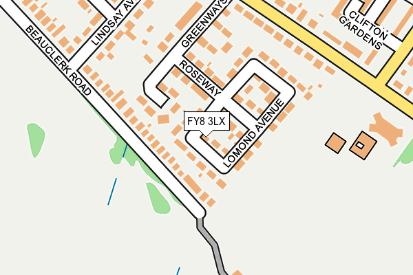FY8 3LX map - OS OpenMap – Local (Ordnance Survey) FY8 3LX map - OS OpenMap – Local (Ordnance Survey)
