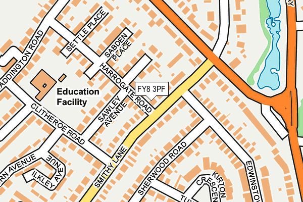 FY8 3PF map - OS OpenMap – Local (Ordnance Survey) FY8 3PF map - OS OpenMap – Local (Ordnance Survey)