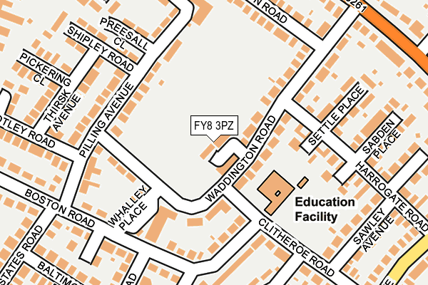 FY8 3PZ map - OS OpenMap – Local (Ordnance Survey) FY8 3PZ map - OS OpenMap – Local (Ordnance Survey)