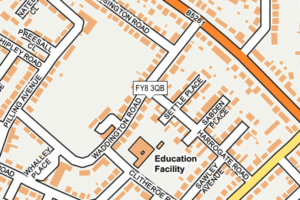 FY8 3QB map - OS OpenMap – Local (Ordnance Survey) FY8 3QB map - OS OpenMap – Local (Ordnance Survey)