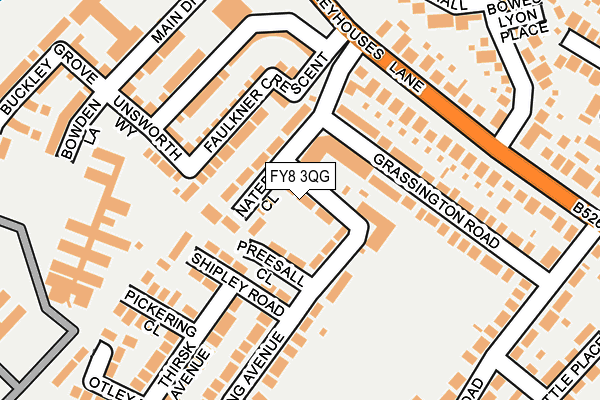 FY8 3QG map - OS OpenMap – Local (Ordnance Survey) FY8 3QG map - OS OpenMap – Local (Ordnance Survey)