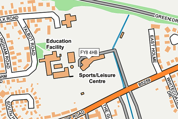 FY8 4HB map - OS OpenMap – Local (Ordnance Survey) FY8 4HB map - OS OpenMap – Local (Ordnance Survey)