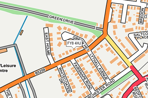FY8 4HJ map - OS OpenMap – Local (Ordnance Survey) FY8 4HJ map - OS OpenMap – Local (Ordnance Survey)